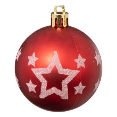 Lot 72 Boules Rouge Or Décoration 72 Boules De Noël Incassables – Plastique PVC 3-6 Cm – Rouge Et Or – Avec Lanières – Décoration Sapin Réutilisable Boules Noël Diamètres 3cm 6cm