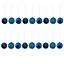 Boules de noël bleu 60 mm (18 pièces)