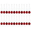Boules noël rouge 40 mm (24 pièces)