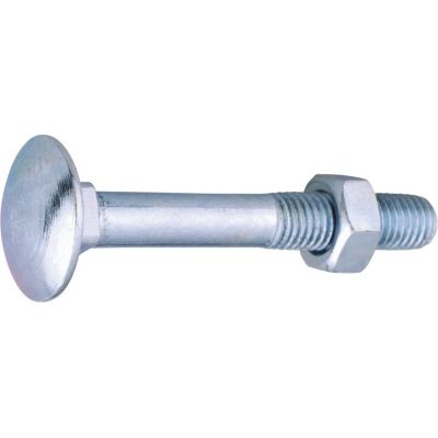 Boulon Japy - Viswood - Tête ronde collet carré - TRCC - Acier zingué - 8 x 100/22 mm - Boîte de 100