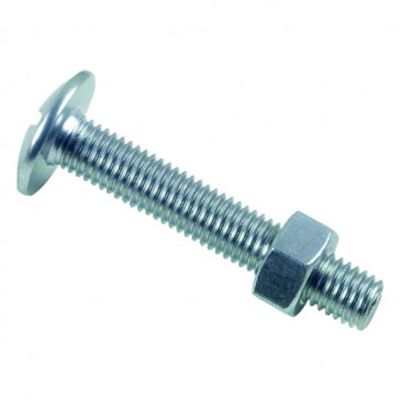 Boulon poêlier LENNIE tête ronde large M5x40 - acier zingué - boîte de 200 - BRL0504002B