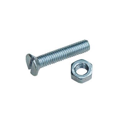 Boulon tête fraisée acier zingué Ø 4 x 35 mm