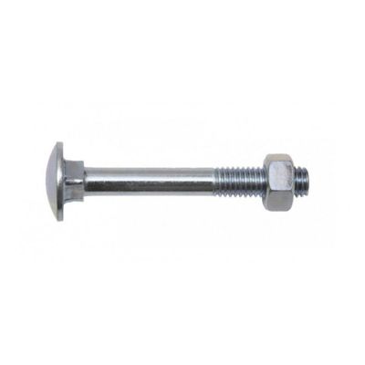 Boulon TRCC à collet carré en acier zingué blanc M8 x 140 mm, boîte de 50