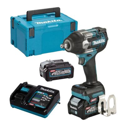 Boulonneuse 1/2'' 40 V XGT 760 Nm avec 2 batteries 4,0 Ah, chargeur rapide et MAKPAC - TW007GM201