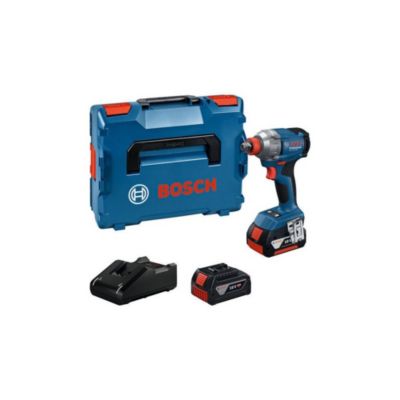 Boulonneuse 2en1 sans fil BOSCH PROFESSIONAL - GDX 18V-285 + 2 batteries GBA 18V 4,0Ah + chargeur GAL 18V + coffret + clip ceint