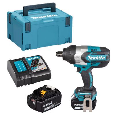 Boulonneuse à chocs 18 V LXT 1050 Nm DTW1001RTJ en coffret MakPac avec 2 batteries 5 Ah et chargeur rapide