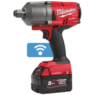 Boulonneuse à chocs 18V M18 ONEFHIWF34 502X + 2 batteries 5Ah + chargeur + HD BOX MILWAUKEE TOOL 4933459730