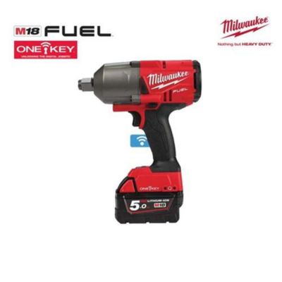 Boulonneuse à chocs 18V M18 ONEFHIWF34 502X + 2 batteries 5Ah + chargeur + HD BOX MILWAUKEE TOOL 4933459730