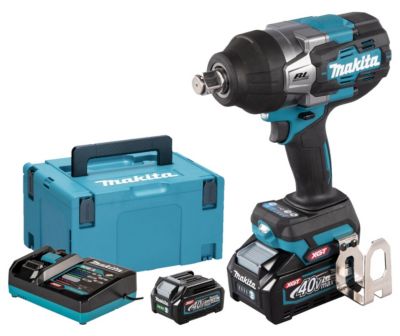 Boulonneuse à chocs 40V + 2 batteries 2,5Ah + chargeur rapide + MAKPAC 3 - MAKITA - TW001GD201