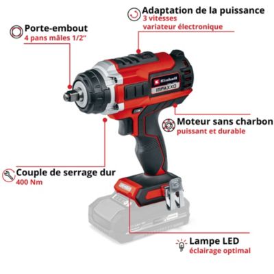 Boulonneuse sans fil Einhell IMPAXXO 18/400 (sans batterie)