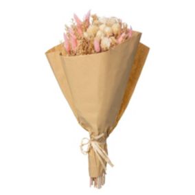 Bouquet fleurs séchées "Folk" H50 cm - Rose- Atmosphera