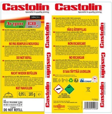Bouteille d'argon/CO2 Castolin 110L