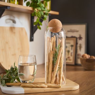 Bouteille En Verre Avec Bouchon En Liège H 12.5 Cm D 4.5 Cm - Bloemschikken||Gratis Verzending Vanaf €40