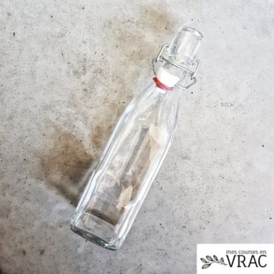 Bouteille en verre transparent - Bouchon Swing