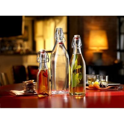 Bouteille en verre transparent - Bouchon Swing