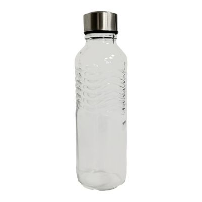 Bouteille en verre transparent H. 23 cm Guy Levasseur