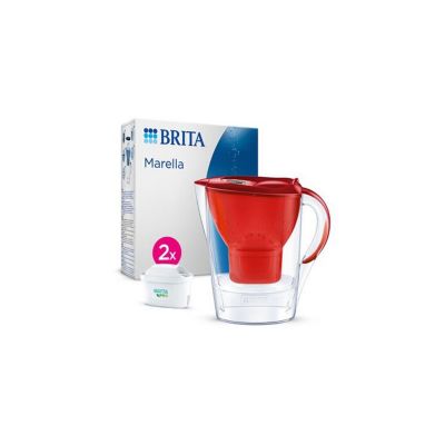 Bouteille et carafe filtrante Brita Marella rouge 2 mois (inclus 2 cartouches filtrantes MAXTRA PRO All-in-1)