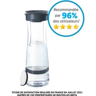 Bouteille filtrante BRITA - Fill & Serve Gris - Capacité 1,3L - 1 filtre MicroDisc inclus