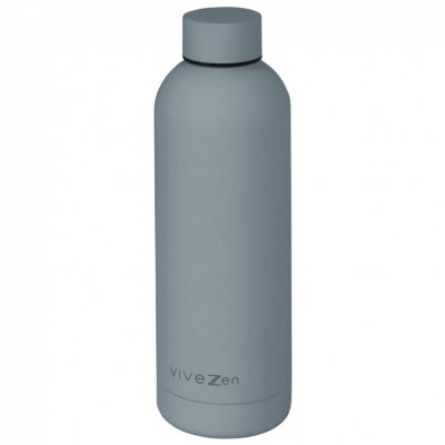 Bouteille, gourde isotherme chaud ou froid en acier inoxydable, réutilisable - 750 ml - Gris clair - Vivezen