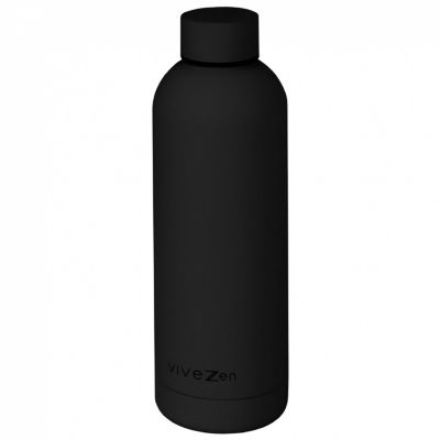 Bouteille, gourde isotherme chaud ou froid en acier inoxydable, réutilisable - 750 ml - Noir - Vivezen