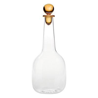 Bouteille Zafferano Bilia En Verre Borosilicate Couleur Jaune Or, Design Artisanal, Série Bilia