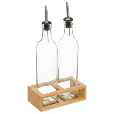 Bouteilles huile/vinaigre verre 048L Bambou - 5Five