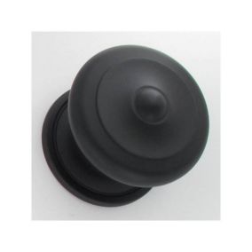 Bouton Boule de porte d'entrée rustique noir mat