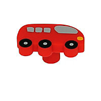 Bouton bus silicone rouge Ø50mm