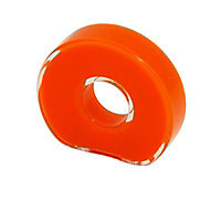 Bouton de meuble acrylique COLOURS Kameko orange brillant Ø16 mm