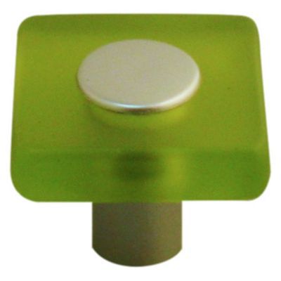 Bouton de meuble acrylique Colours Minéo chlorophylle Ø30 mm