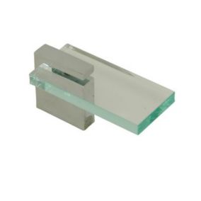 Bouton de meuble acrylique Colours Orie transparent chromé Brilliant Ø16 mm