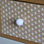 Bouton de meuble arrondi Ferel mat blanc Ø2.7 x l.20,7 cm