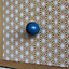 Bouton de meuble arrondi Ferel mat bleu foncé Ø2.7 x l.20,7 cm