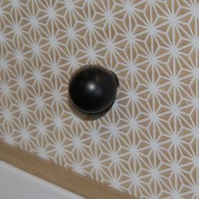 Bouton de meuble arrondi Ferel noir ⌀.27mm x L.27mm