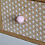 Bouton de meuble arrondi Ferel rose Ø2.7cm x p.2.9cm