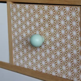 Bouton de meuble arrondi Ferel vert Ø2.7cm x p.2.9cm