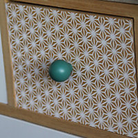Bouton de meuble arrondi Ferel vert foncé Ø2.7cm x P.2.9cm