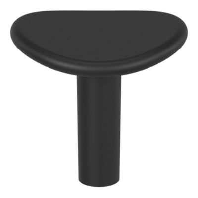 Bouton de meuble arrondi GoodHome Meham blanc Ø3.5cm x l.3.2cm x h. 3cm x p.3cm