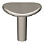 Bouton de meuble arrondi GoodHome Meham gris Ø3.5cm x l.3.2cm x h. 3cm x p.3cm