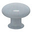 Bouton de meuble arrondi GoodHome Porcelaine Vras gris Ø3.2cm x p.2.5cm