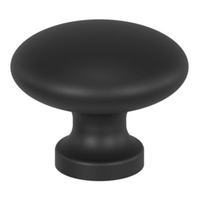 Bouton de meuble arrondi Govlin GoodHome noir Ø2cm x H.1.5cm