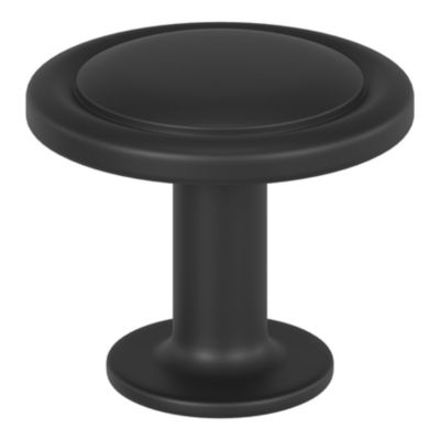 Bouton de meuble arrondi Kilhog GoodHome noir Ø3.1cm x P.2.5cm