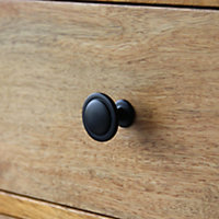 Bouton de meuble arrondi Kilhog GoodHome noir Ø3.1cm x P.2.5cm