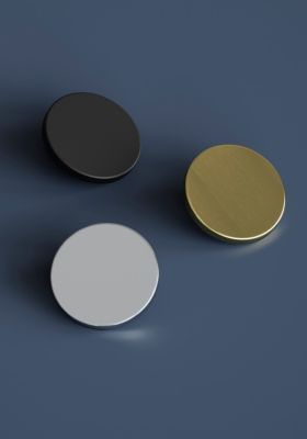 Bouton de meuble arrondi Minzh noir ⌀.35mm x L.35mm