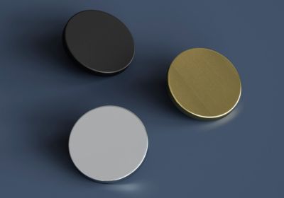Bouton de meuble arrondi Minzh noir ⌀.35mm x L.35mm