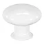 Bouton de meuble arrondi Porcelaine Vras GoodHome blanc Ø3.2cm x P.2.5cm