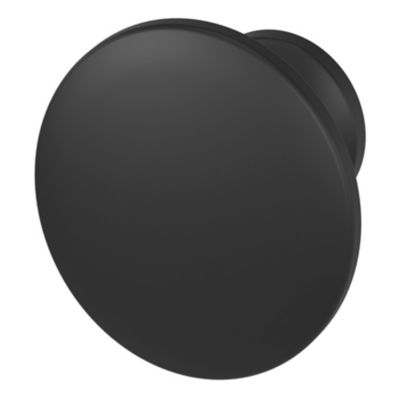 Bouton de meuble arrondi Primel GoodHome mat noir Ø2.9 x l.2,9 mm x h. 2.1 cm
