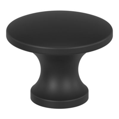 Bouton de meuble arrondi Primel GoodHome mat noir Ø2.9 x l.2,9 mm x h. 2.1 cm