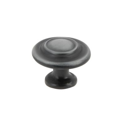 Bouton de meuble arrondi Rohan étain gris Ø3.3 cm