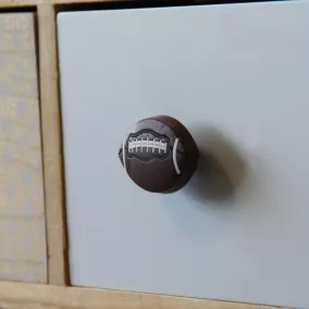 Bouton de meuble ballon de rugby Edern l.5,8 x P.2,3 cm